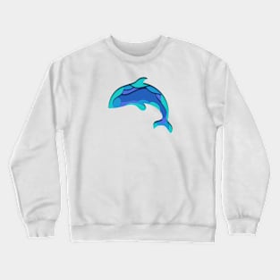 3d dolphin Crewneck Sweatshirt